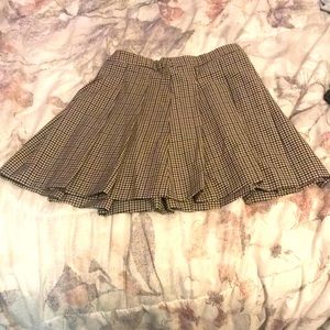 Zara brown plaid skirt